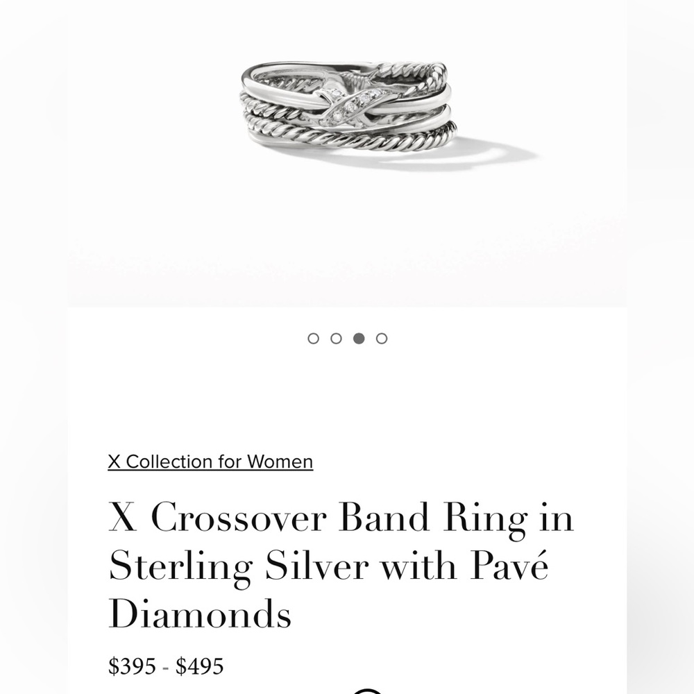 David Yurman Diamond X Crossover ring